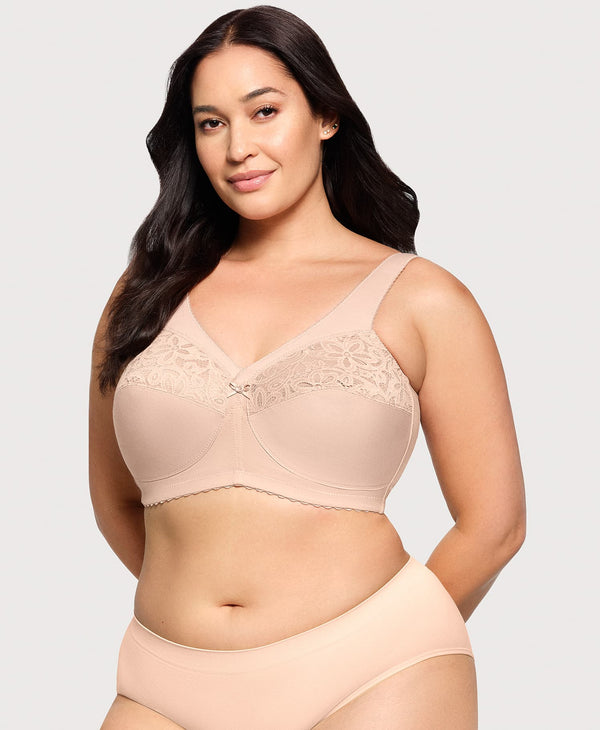 glamorise MagicLift Cotton Support Bra Cafe