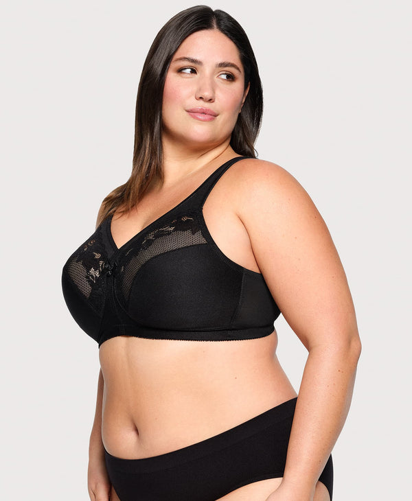 Glamorise MagicLift Minimizer Bra Black
