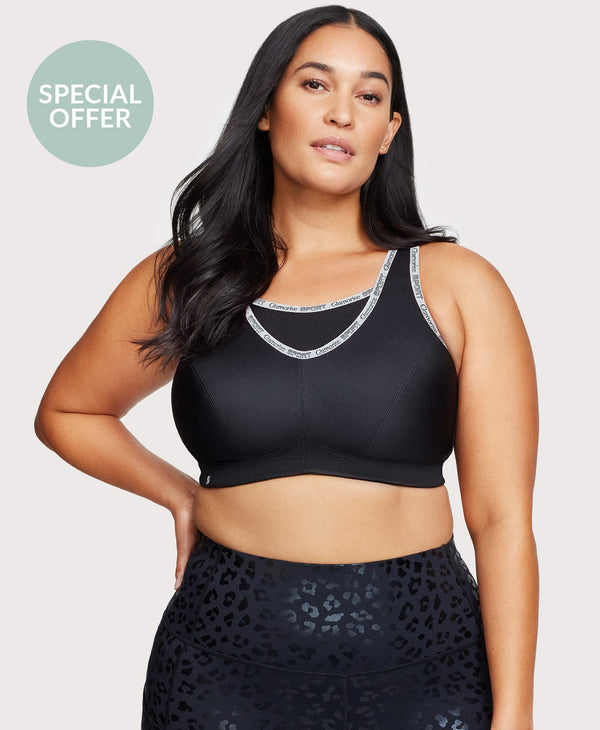 glamorise No-Bounce Camisole Sports Bra Black