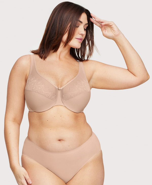 Glamorise WonderWire Minimizer Bra Cafe