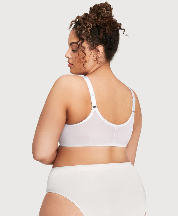 Glamorise MagicLift Front-Closure Natural Shape Bra White