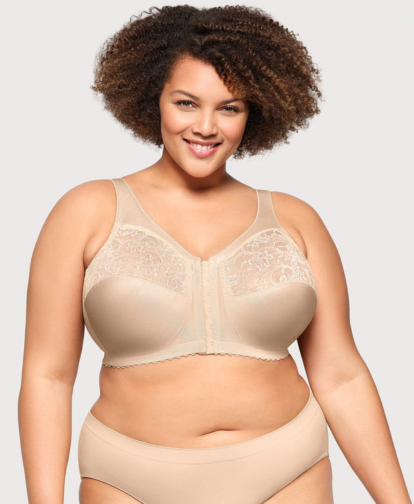 glamorise MagicLift Front-Closure Support Bra Blush