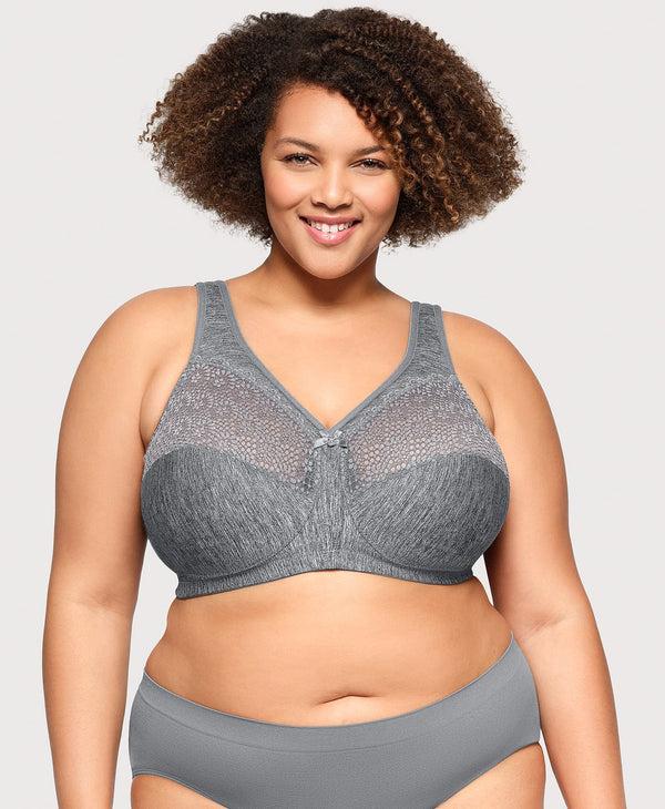 Glamorise MagicLift Moisture Control Bra Gray Heather