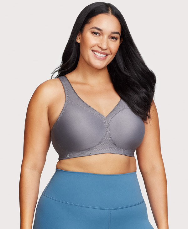 Glamorise MagicLift Seamless Sports Bra Charcoal Gray