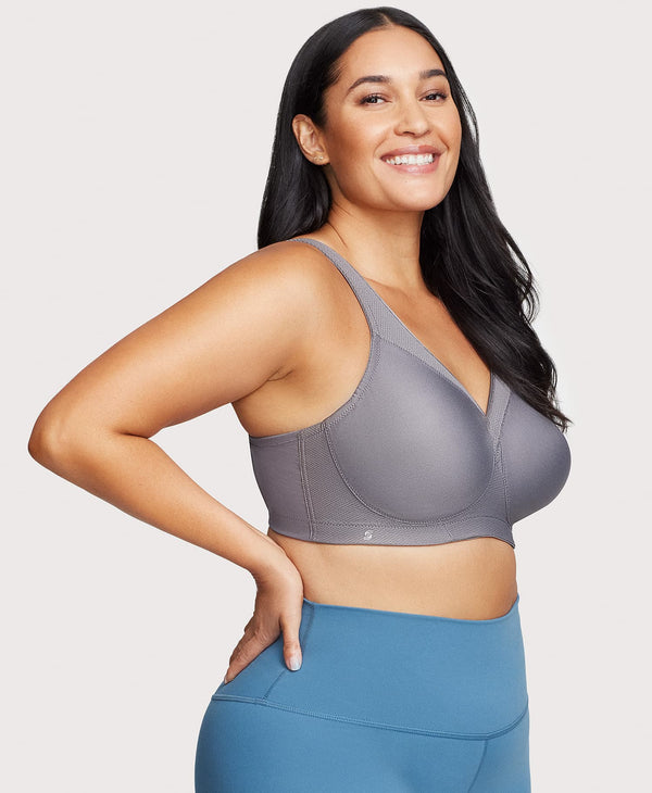 Glamorise MagicLift Seamless Sports Bra Charcoal Gray