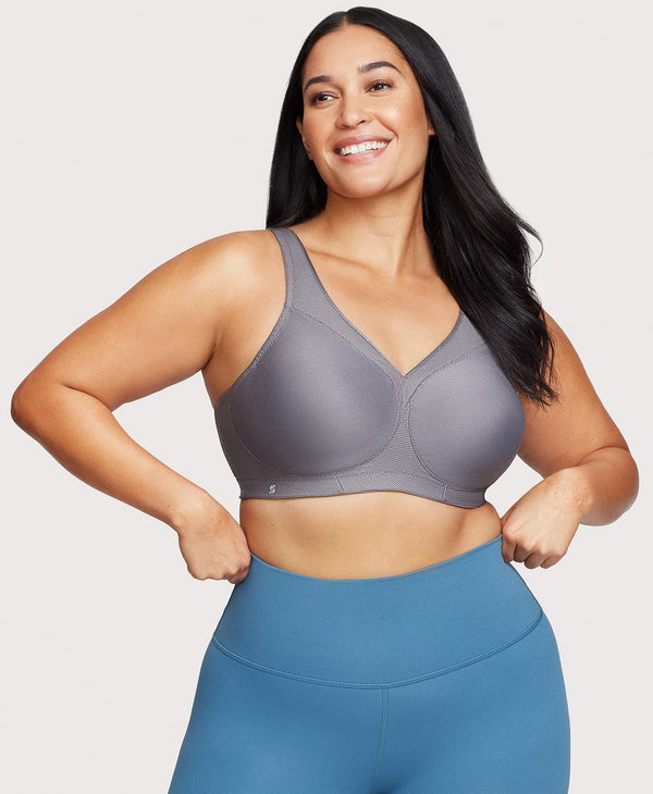glamorise MagicLift Seamless Sports Bra Charcoal Gray