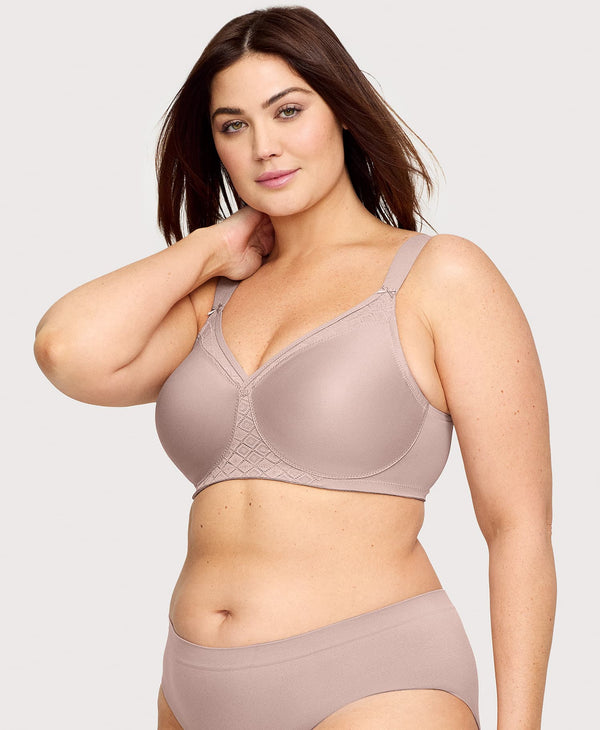 glamorise MagicLift Seamless Support T-Shirt Bra Taupe