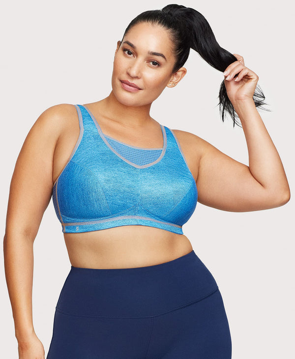 Glamorise No-Bounce Camisole Elite Sports Bra Light Denim