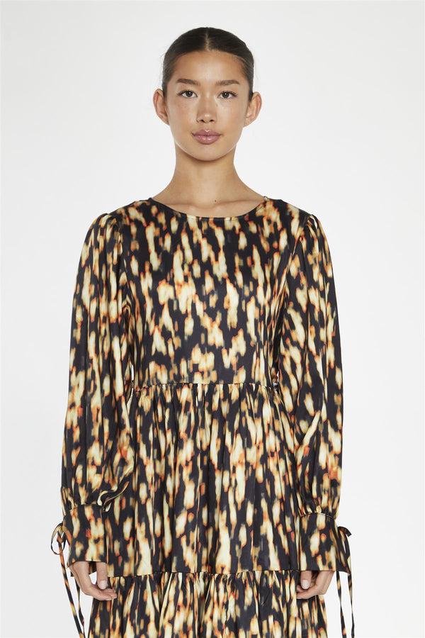 Glamorous Digital Tie-Dye Oversized Tie-Front Maxi-Dress