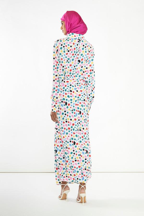 Glamorous Abstract Spot Long Sleeve Shirt