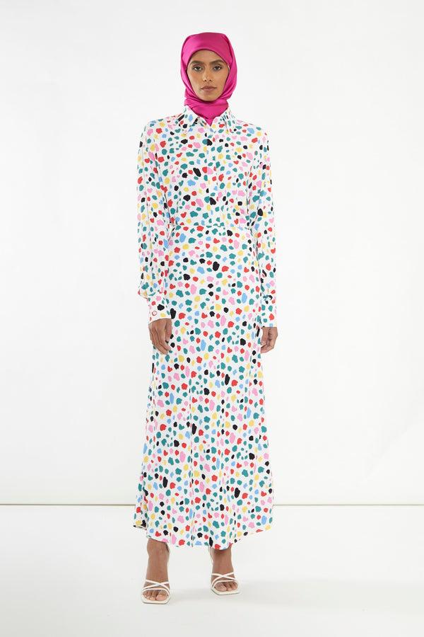 Glamorous Abstract Spot Long Sleeve Shirt