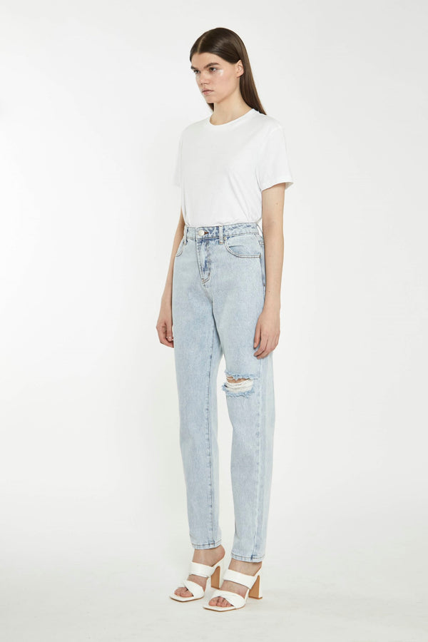 Glamorous Antique Bleach Distressed Mom Jeans