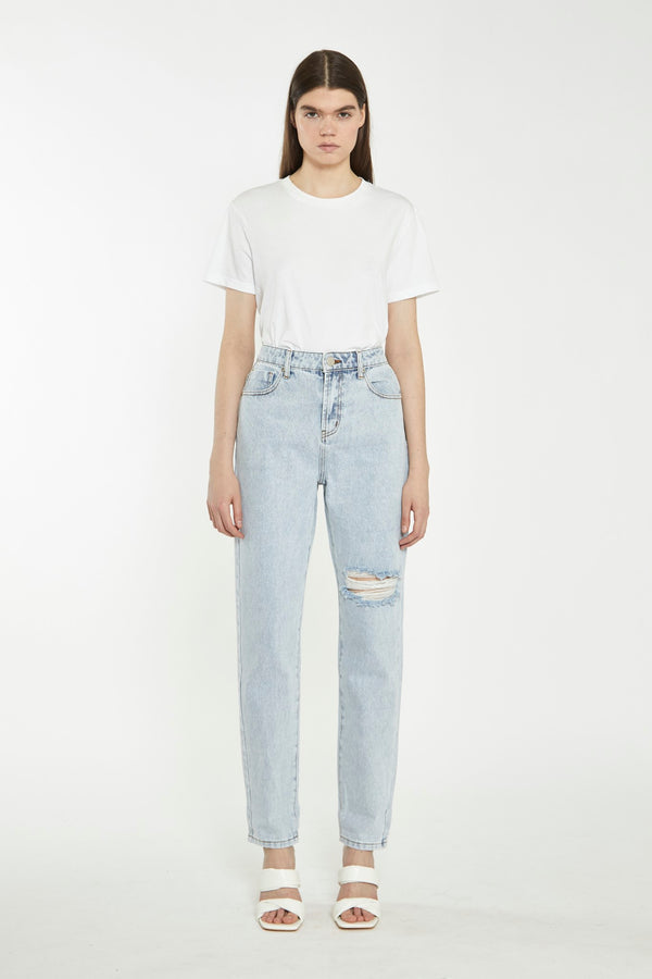 Glamorous Antique Bleach Distressed Mom Jeans