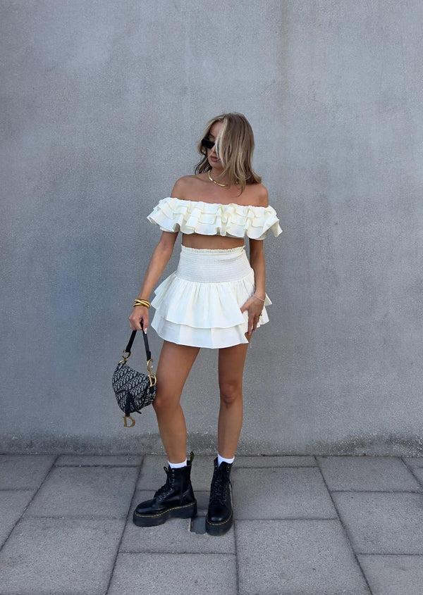 glamorous Arabella Co-ord RaRa Mini Skirt -Cream