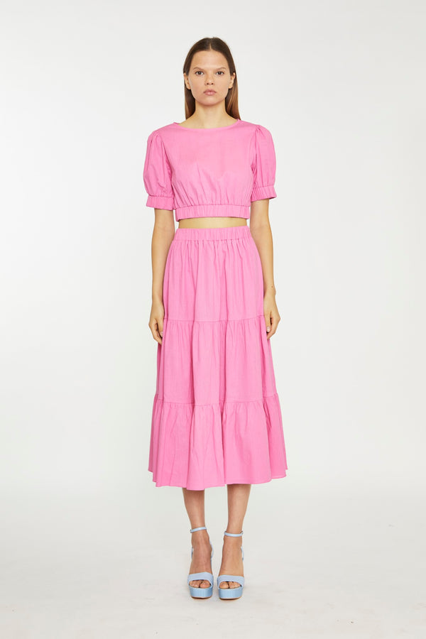 glamorous Azalea Puff Sleeve Crop-Top