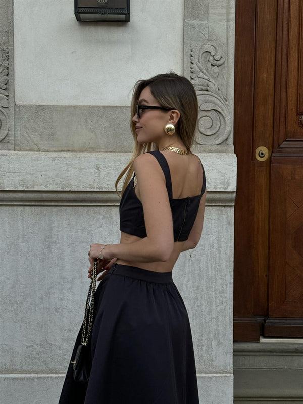 Glamorous Black Audrey Co-ord Bow-Bralette