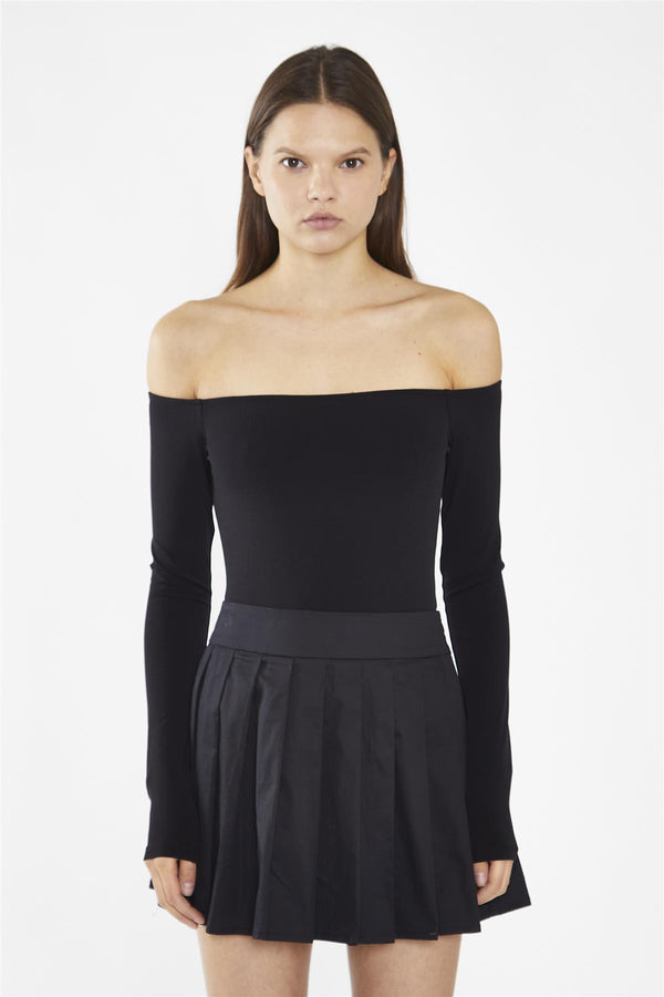 Glamorous Black Bardot Bodysuit