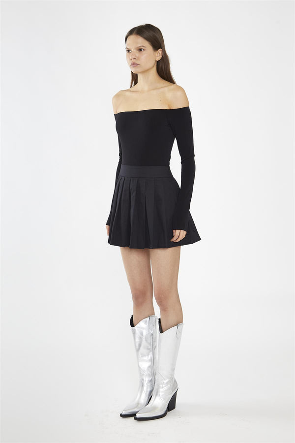 Glamorous Black Bardot Bodysuit