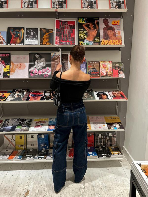 Glamorous Black Bardot Top