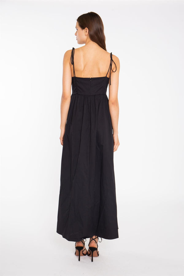 Glamorous Black Corset Front Maxi-Dress