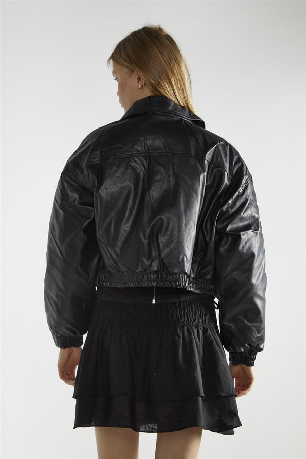 Glamorous Black Cropped Bomber Jacket