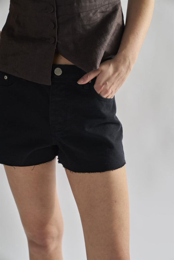 Glamorous Black Cut-Off-Frayed Shorts