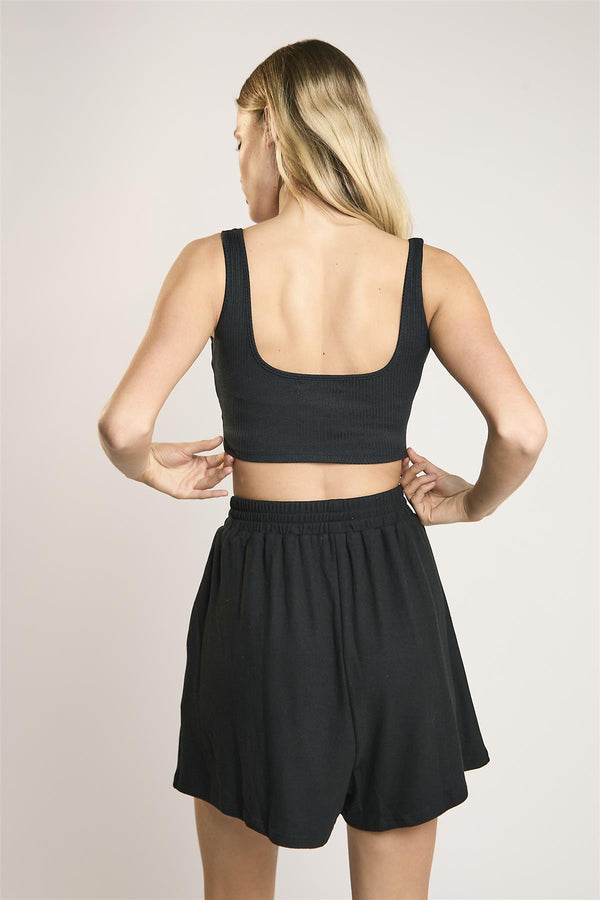 Glamorous Black High Waist Mini-Shorts
