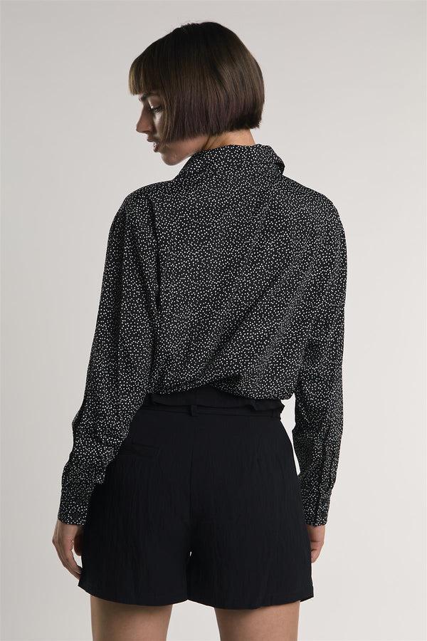 Glamorous Black High-Waisted-Belted Shorts