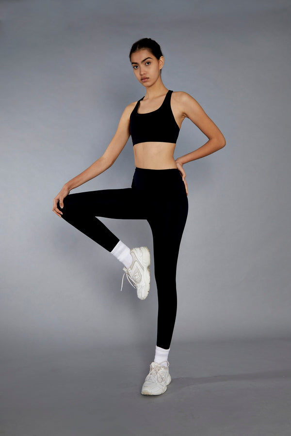 glamorous Black High Waisted Gym Leggings