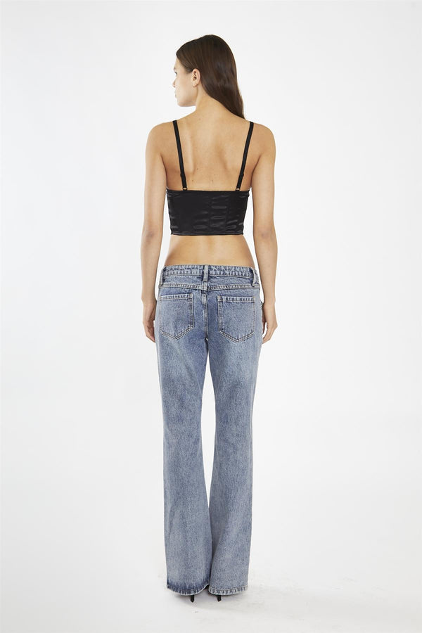 Glamorous Black Lace Bust Corset