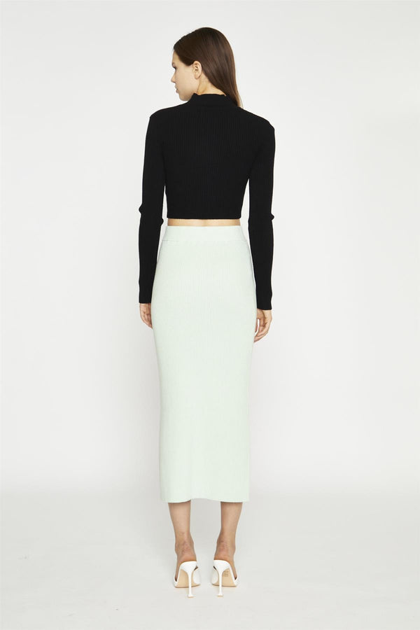 Glamorous Black Long-Sleeve High-Neck Top