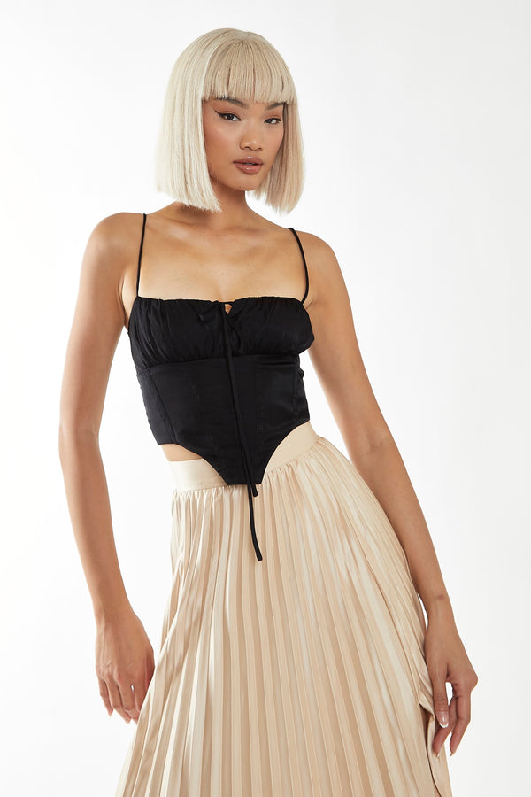 Glamorous Black Milkmaid Corset Top