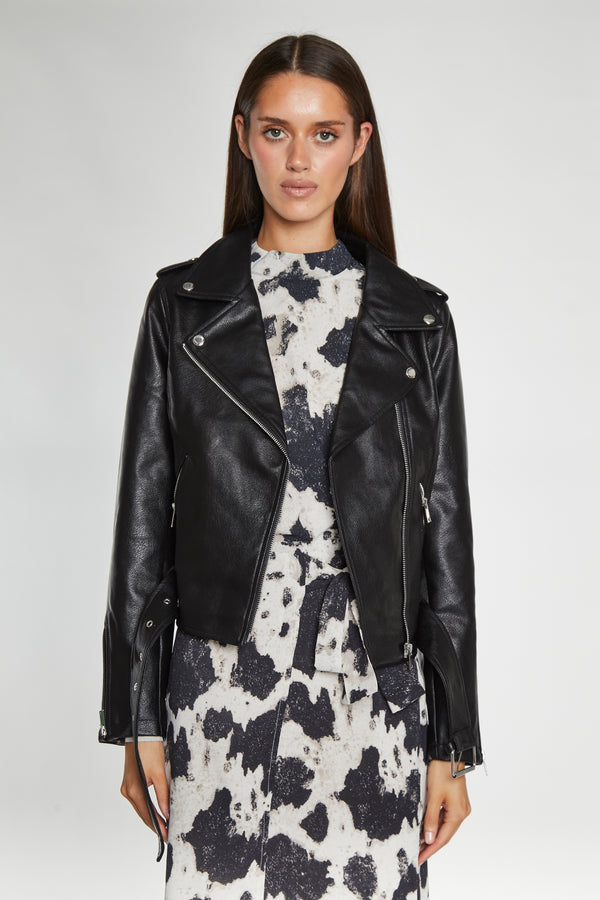 glamorous Black PU Biker Jacket