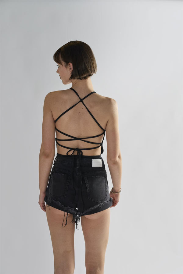 Glamorous Black Ripped Denim Shorts