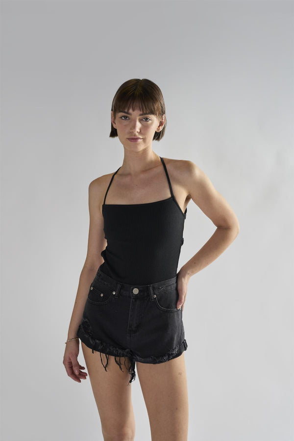Glamorous Black Ripped Denim Shorts