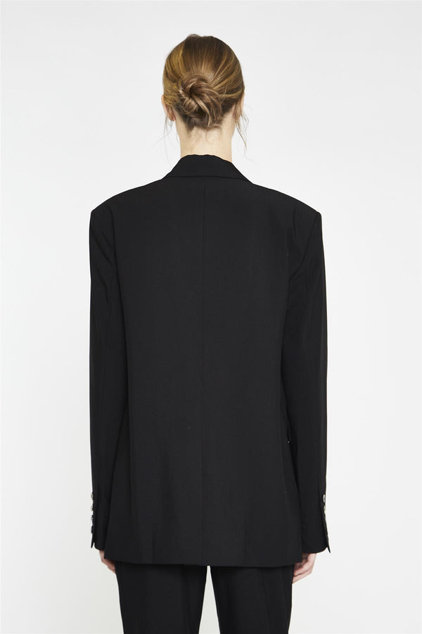 Glamorous Black Single Breast Oversized-Blazer