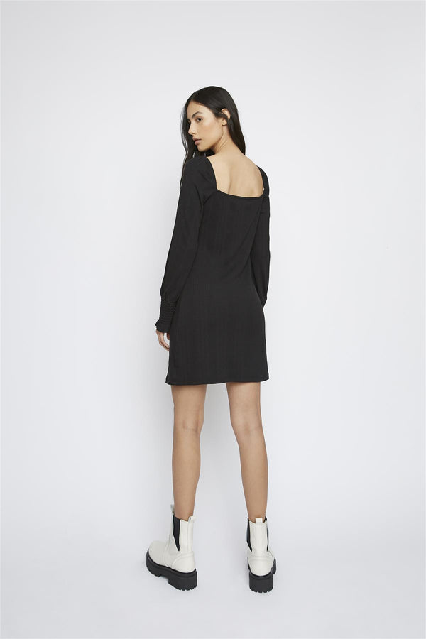 Glamorous Black Square-Neck Mini-Dress