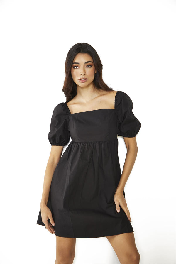 Glamorous Black Square-Neck Mini-Dress