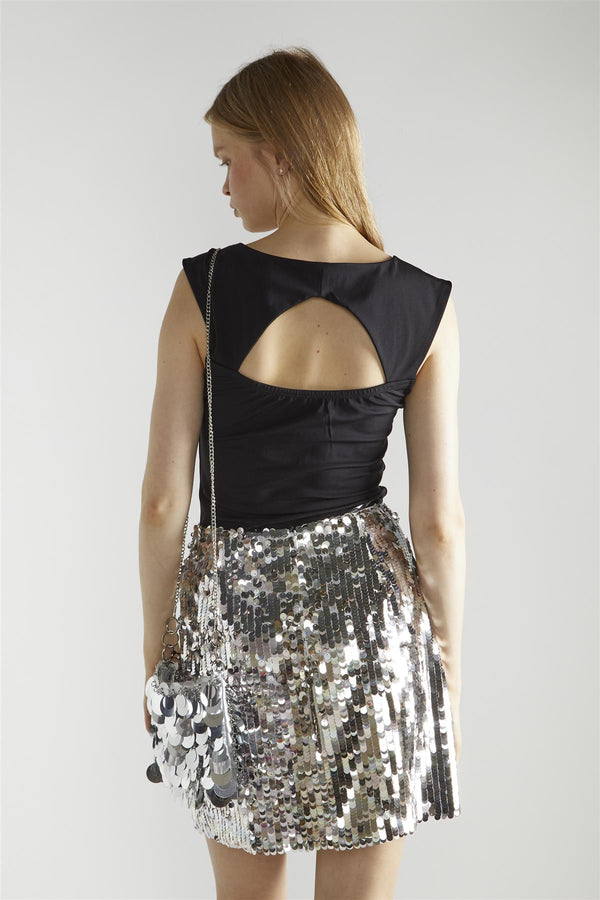 Glamorous Black Square-Neck Top