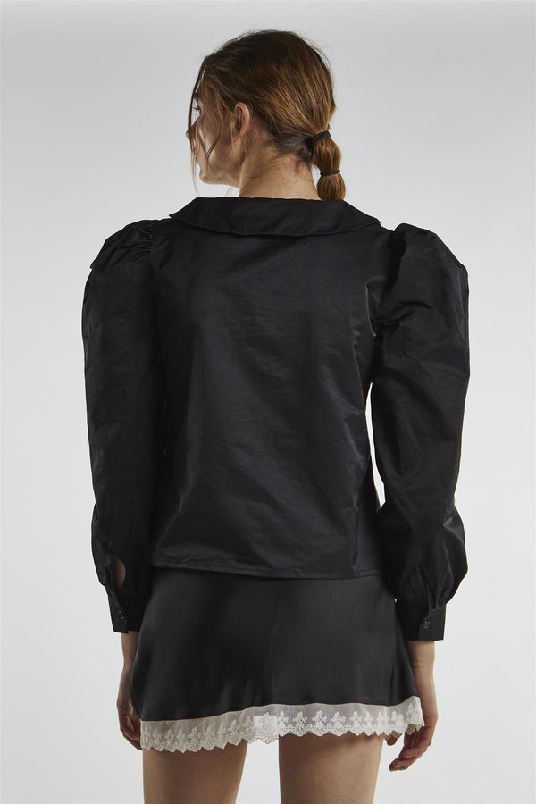 Glamorous Black Statement Sleeves Blouse