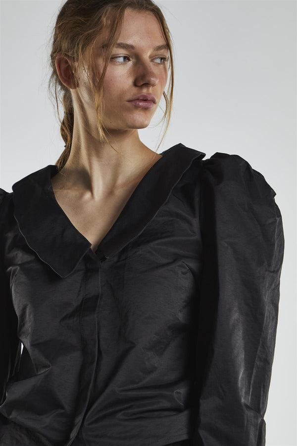 Glamorous Black Statement Sleeves Blouse
