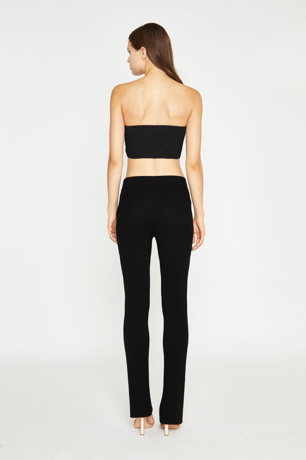 Glamorous Black Strapless Corset Crop-Top