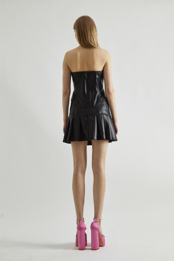 Glamorous Black Zip-Through Corset-Top