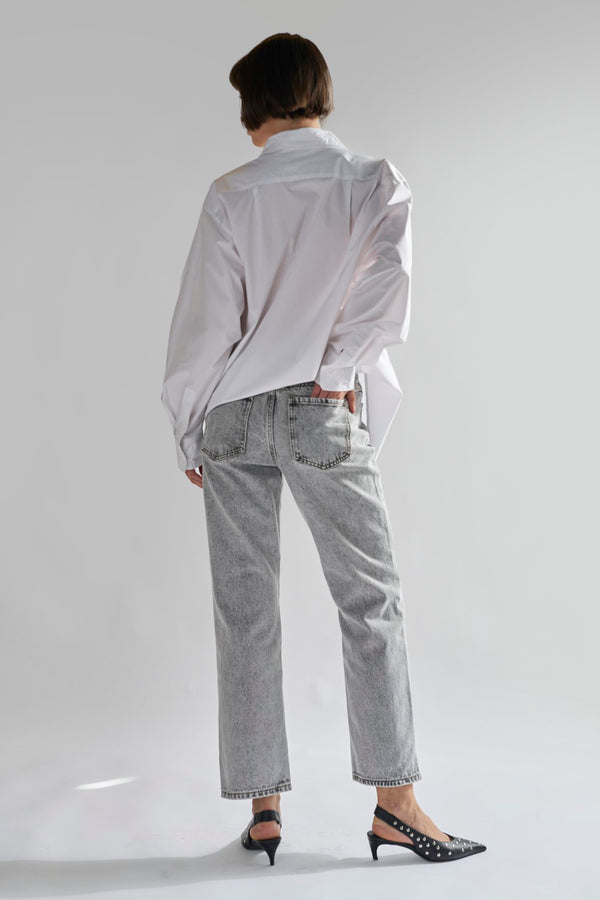 Glamorous Bleach-Acid Black Straight Jeans