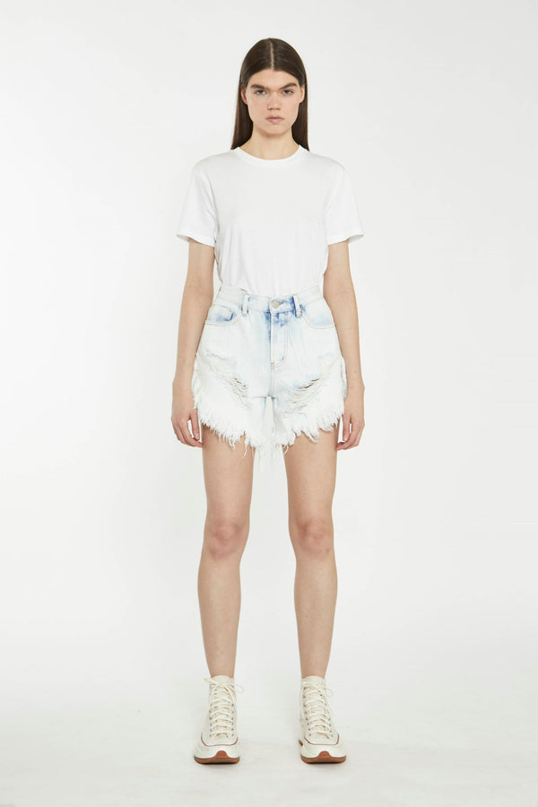 Glamorous Bleach Acid Distressed Denim Shorts