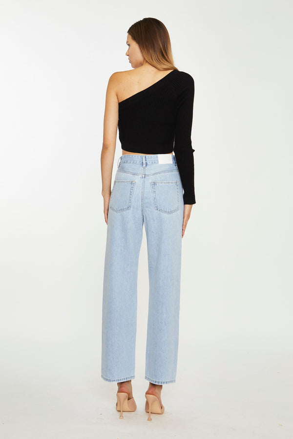 Glamorous Bleach Stonewash Straight Leg Jeans