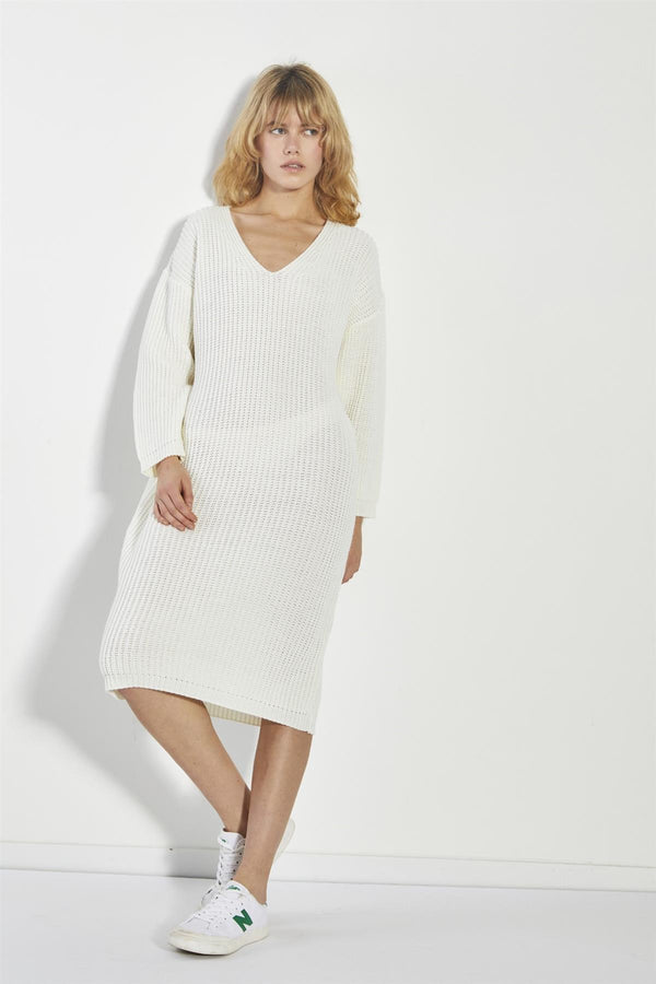 Glamorous Bone White Jumper Midi-Dress