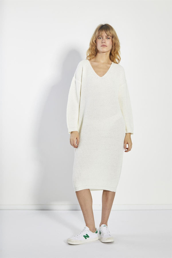 glamorous Bone White Jumper Midi-Dress