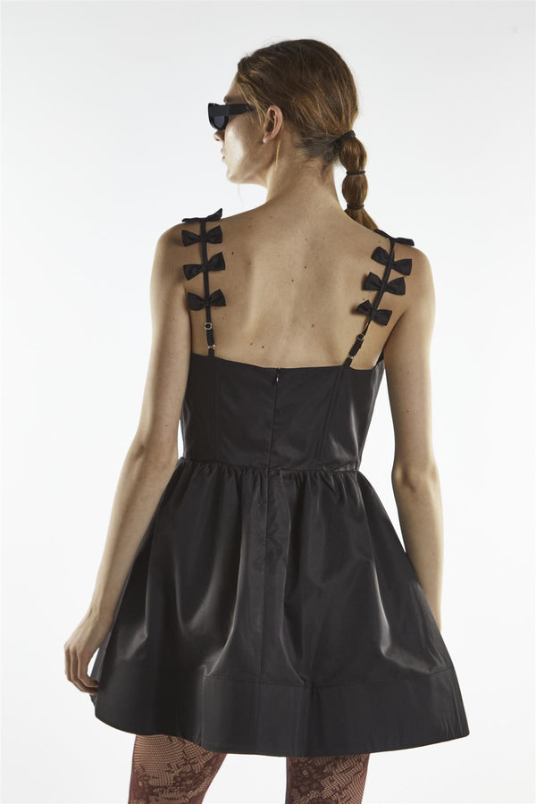 Glamorous Bow Strap Mini Dress - Charli Black