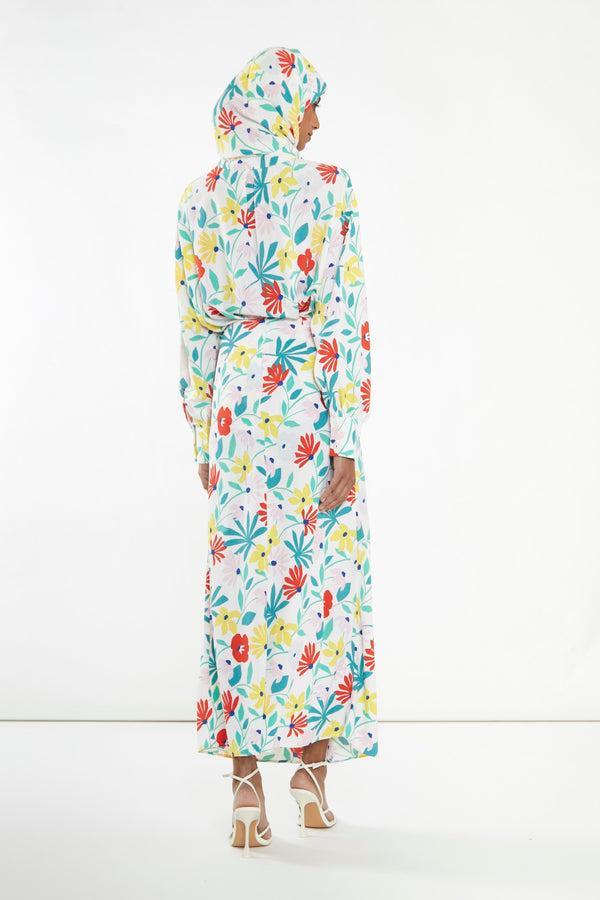 Glamorous Bright Multi Flower Long Sleeve Shirt